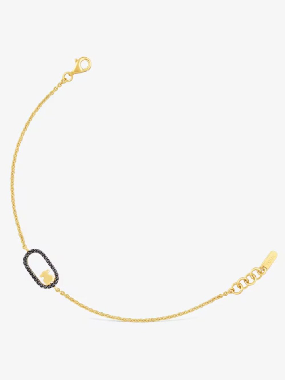Tous Chain bracelet with spinels and 18 kt gold plating on silver Camille